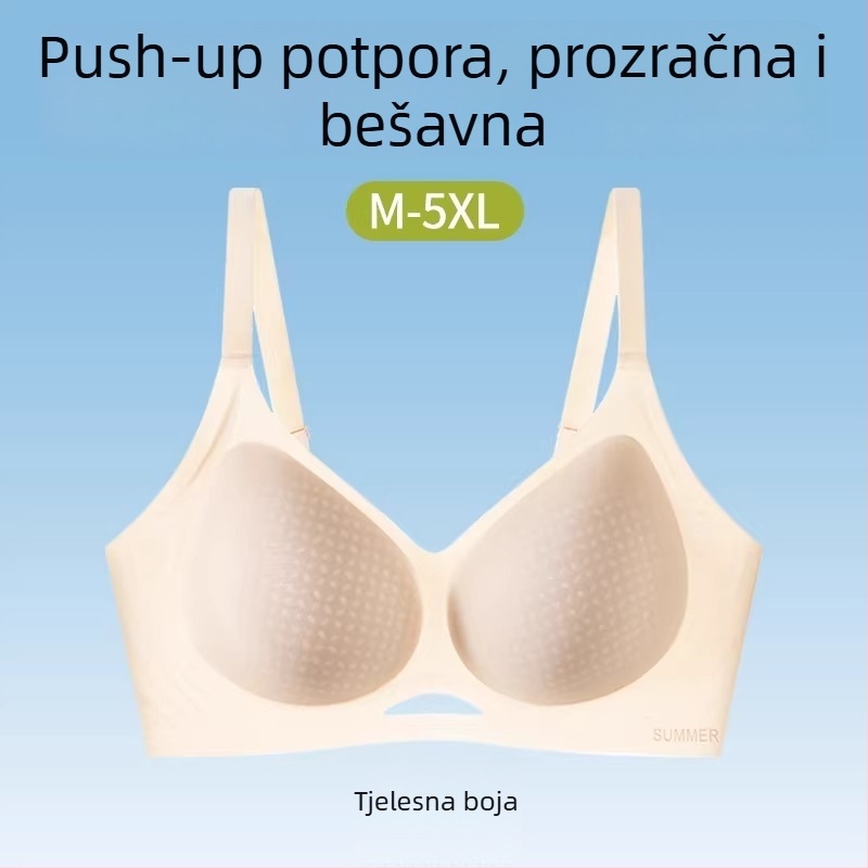 Ljetni grudnjak za manje grudi, push-up efekt, tanak i prozračan, bezšiven, bez čeličnih krugova, nježna podrška, protiv opuštanja grudi