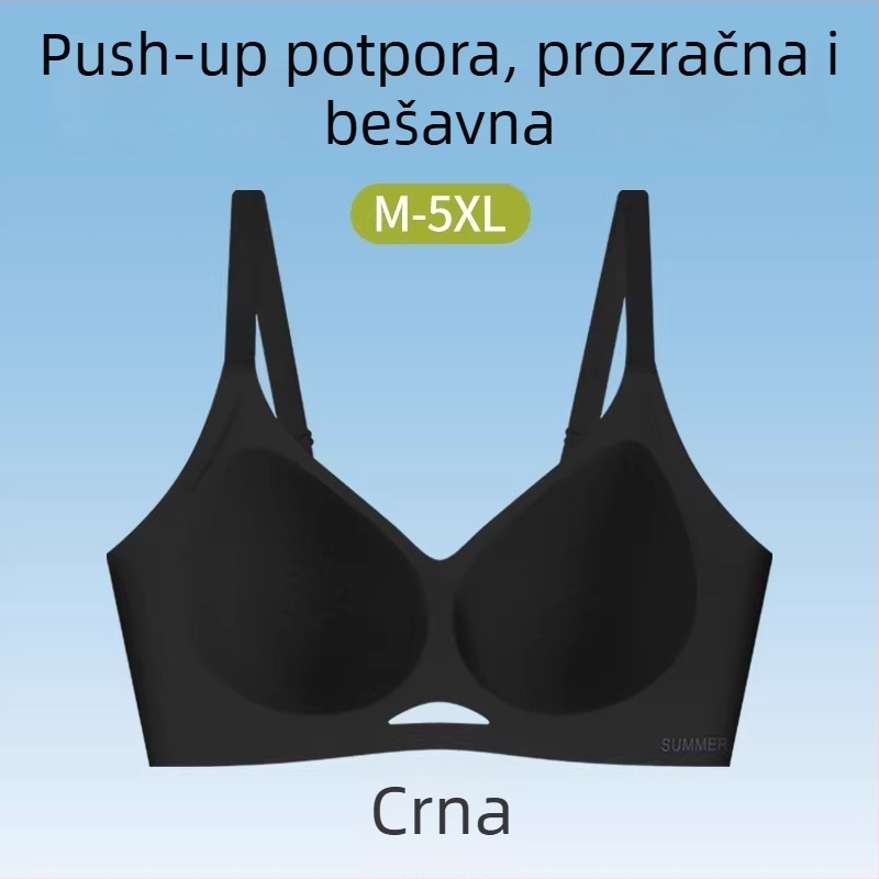 Ljetni grudnjak za manje grudi, push-up efekt, tanak i prozračan, bezšiven, bez čeličnih krugova, nježna podrška, protiv opuštanja grudi
