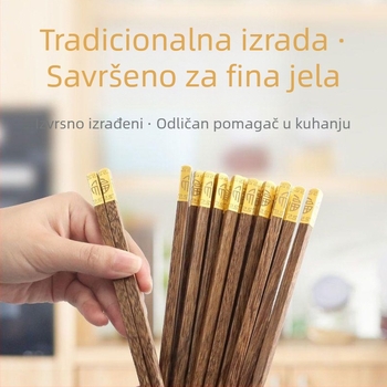 Drvene štapiće za jelo bez lakiranja, od wengea i crvenog sandalovog drveta, s kreativnim dizajnom za kućnu upotrebu