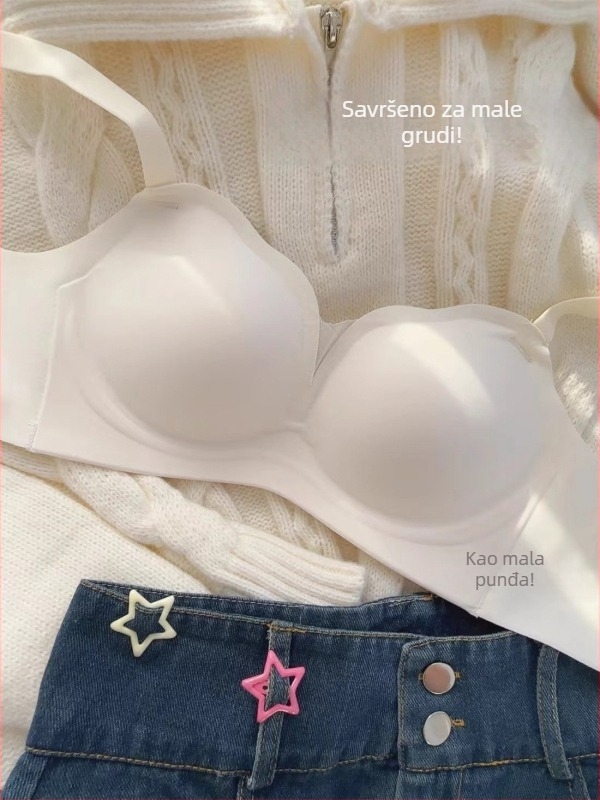 Bezšivni grudnjak za male grudi, jednobojna košarica, ¾ košarica, stražnje kopčanje s tri reda kopči