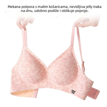 Bešavna grudnjik za žene s malim dojkama, push-up, lagan i prozračan, lijep leđa