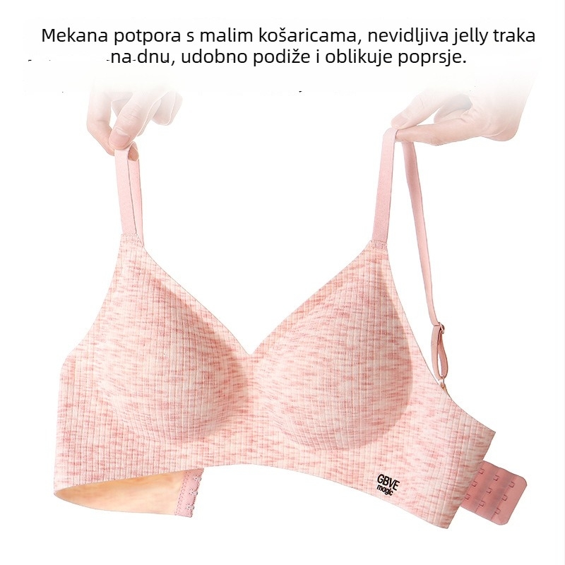 Bešavna grudnjik za žene s malim dojkama, push-up, lagan i prozračan, lijep leđa