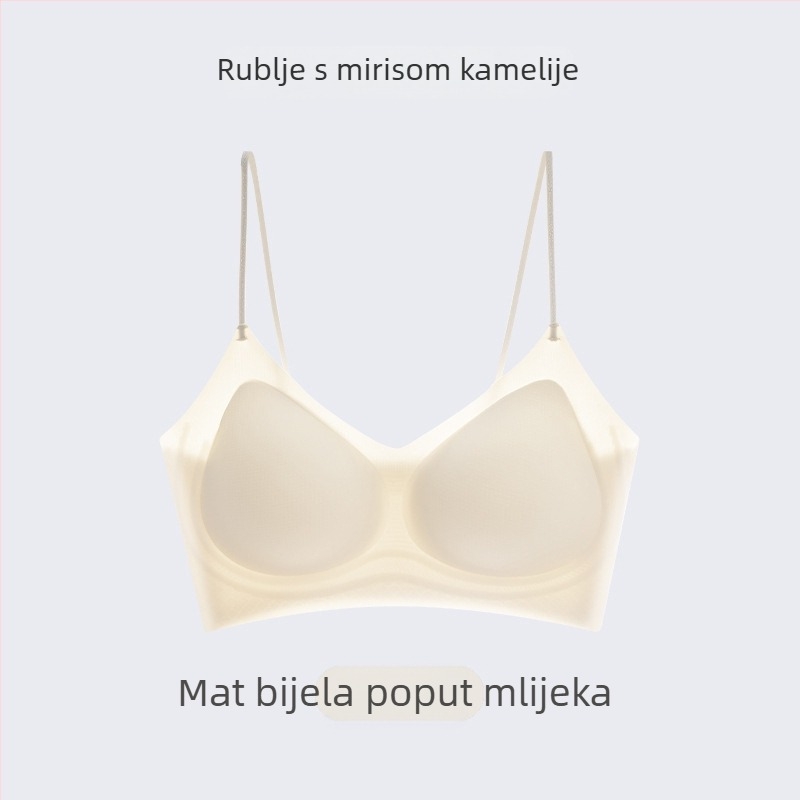 Nova grudnjak s mirisom kamelije, tanak i hlađenje, bez žice, push-up, bez šavova, lijep stražnji dio