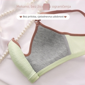 Japanski stil tanki grudnjak za male grudi, bez žice, bezšivni, 3/4 košarica, prozračan i udoban ljeto