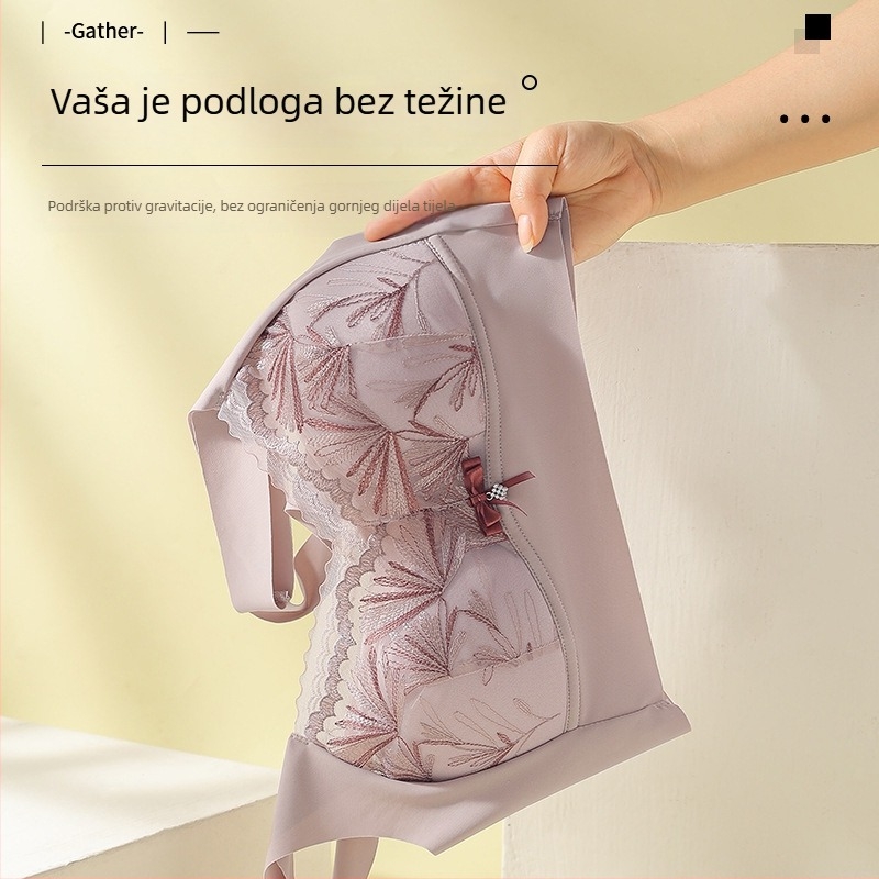 Bešiv grudnjak za ljeto, bez žice, s punim košaricama, glatko leđa, oblikovanje tijela, plus veličina