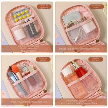 Torbica u korejskom stilu za ruž i kozmetiku, minimalistički putni clutch, prijenosni mini organizator kozmetike