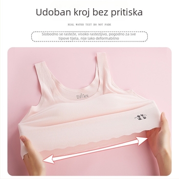 Pamukasti produženi grudnjak za djevojčice 13–18 godina, bez žica, s punim čašicama, pamuk podstava