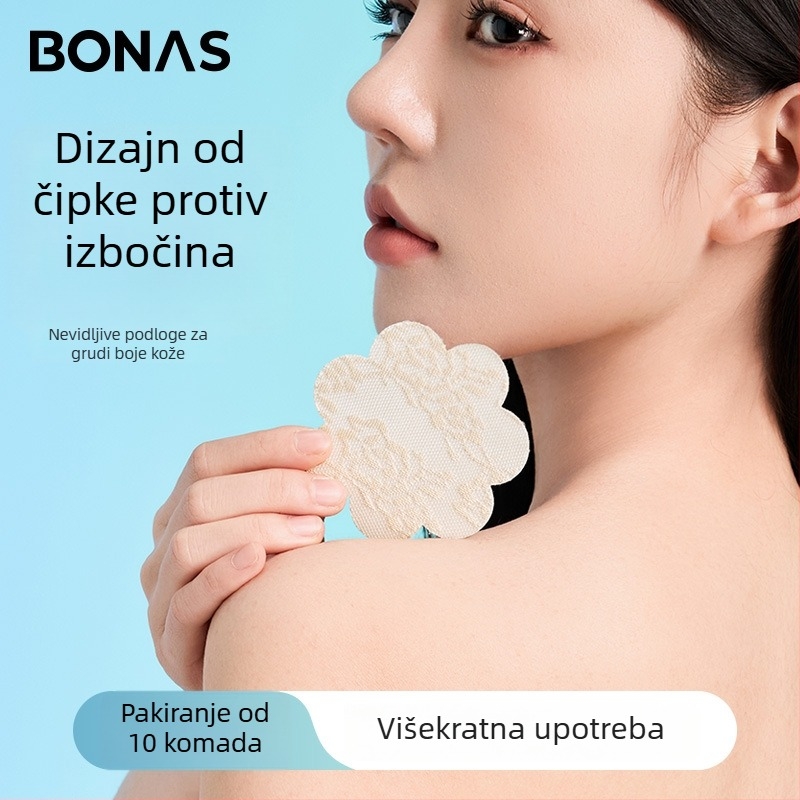 Čipkaste naljepnice za grudi, bešavne ljetne, s trakama za leđa, višekratna upotreba, diskretno prekrivanje