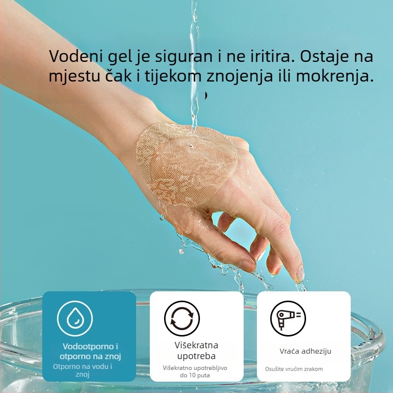 Čipkaste naljepnice za grudi, bešavne ljetne, s trakama za leđa, višekratna upotreba, diskretno prekrivanje