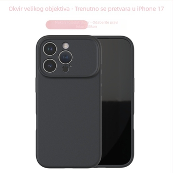 Maska za iPhone 17 Pro od tekućeg silikona – puna zaštita kamere, otporna na padove, precizni otvori, u bojama: žuta, siva, crna, antička bijela