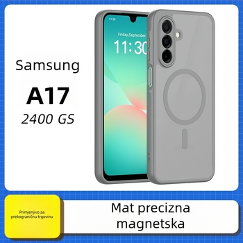 Samsung A17 matična magnetska 2-u-1 futrola s kožnim osjećajem, otporna na padove, PC+TPU materijal, boje: ružičasta, crvena, ljubičasta, plava, crna