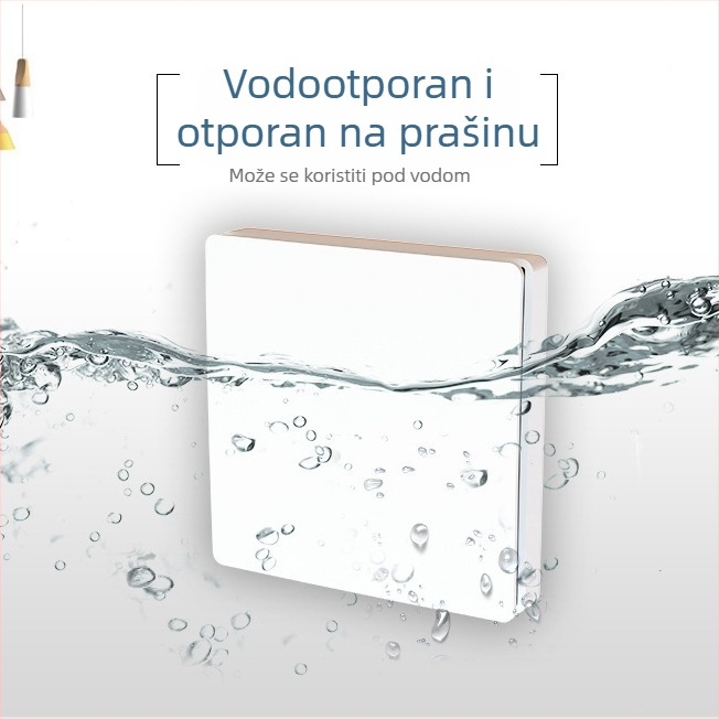 Bežični prekidač za kućno osvjetljenje, samostalno napajanje, 2/3/4-putni, 433MHz, tip 86, bez bušenja, samolijepljiva ugradnja