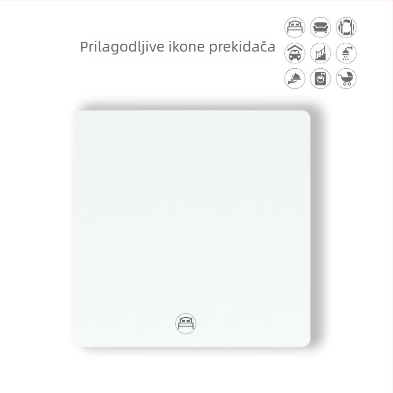 Bežični prekidač za kućno osvjetljenje, samostalno napajanje, 2/3/4-putni, 433MHz, tip 86, bez bušenja, samolijepljiva ugradnja