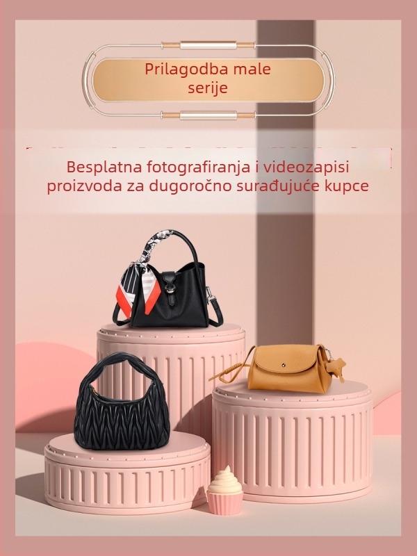 Ženska torbica preko ramena od prave kože s uzorkom krokodila, svestran crossbody za svakodnevnu upotrebu