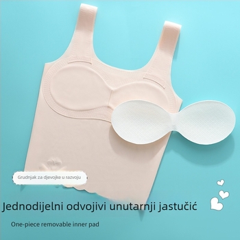Bešiv grudnjak za djevojčice, tubasti top, 3/4 košarica, prozračan i udoban