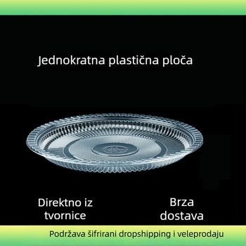 Plastične jednokratne kružne tanjure, sigurne za hranu, pogodne za bankete i vjenčanja; tanjur za uklanjanje kostiju za roštilj.