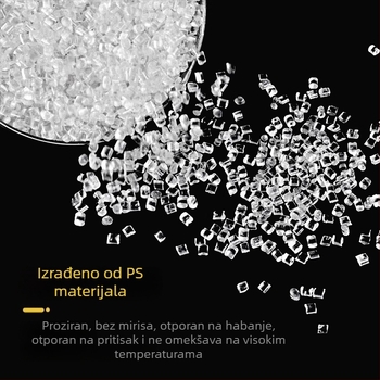 Jednokratne tvrde plastične tanjure za voće i užinu, kristalno prozirne, pojačan dizajn, tanjur za večeru, prehrambena kvaliteta, za kućnu upotrebu.