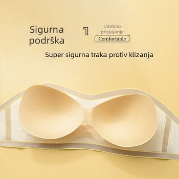 Sutien bez naramenica, ljetni, anti-klizni, push-up za male grudi, nevidljiva zaštita