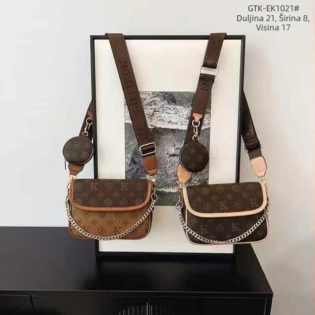 Gutiko 2024 Korejskog stila sedlast torba s lancem, blok boja, crossbody torba