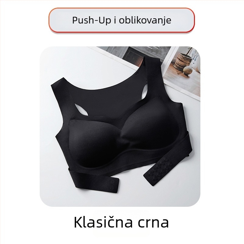 Bešivni nevidljivi grudnjak za male grudi s push-up efektom, prednje kopčanje, korekcija držanja i oblikovanje leđa, za žene