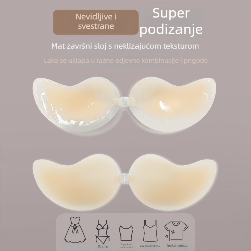 Nevidljive ultra-tanke silikonske nadopune za grudi u obliku manga za podizanje
