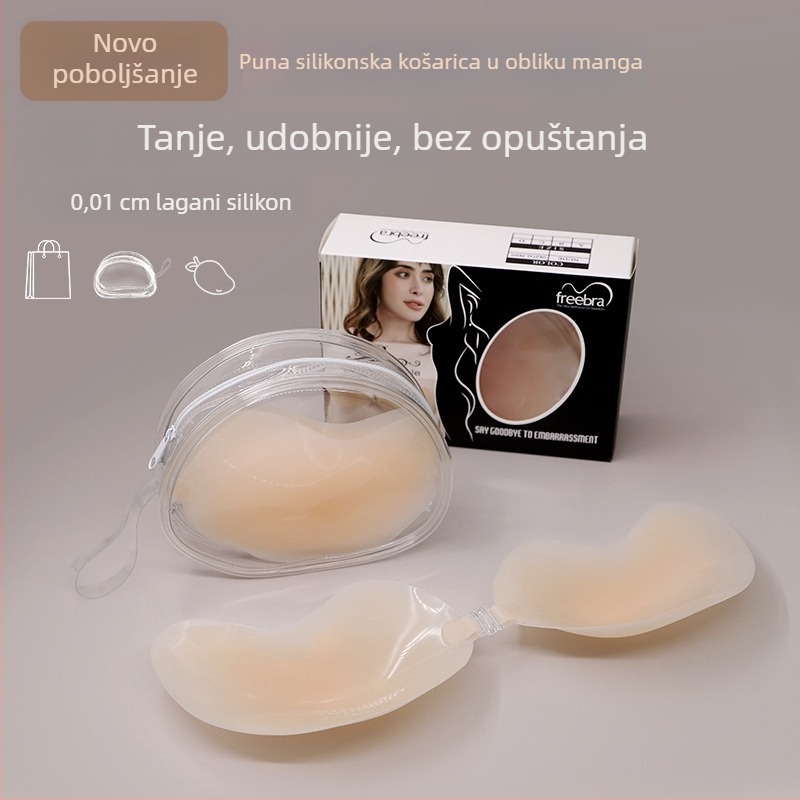 Nevidljive ultra-tanke silikonske nadopune za grudi u obliku manga za podizanje