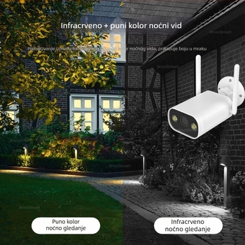 Vanjska vodootporna bežična kamera za nadzor s punim bojama noćnog vida, 1296p, 4 mm objektiv, Wi-Fi, graffiti stil