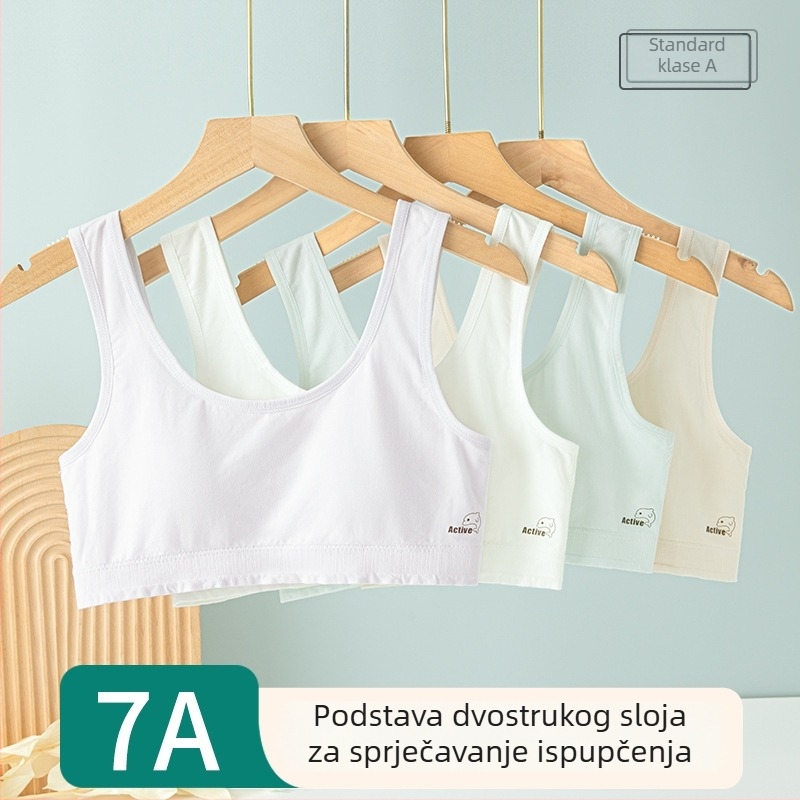 Prozračni grudnjak u stilu veste za tinejdžerice, s punim košaricama, udoban antibakterijski 7A