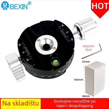 Beixin rotirajuća panoramska glava aluminijske legure za stativ s pločom brzog oslobađanja