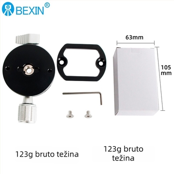 Beixin rotirajuća panoramska glava aluminijske legure za stativ s pločom brzog oslobađanja