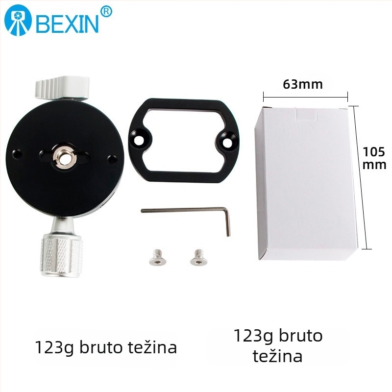 Beixin rotirajuća panoramska glava aluminijske legure za stativ s pločom brzog oslobađanja