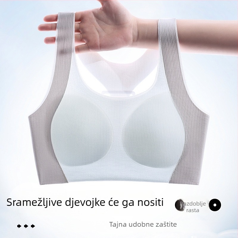 Koži prijateljski, lagani sportski grudnjak u stilu veste za tinejdžerice