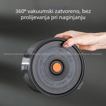 316L nehrđajući čelik vakuumska kutija za ručak s višeslojnom izolacijom, Bento kutija, 3 ili 4 sloja, hranjiva kvaliteta, nepropusna