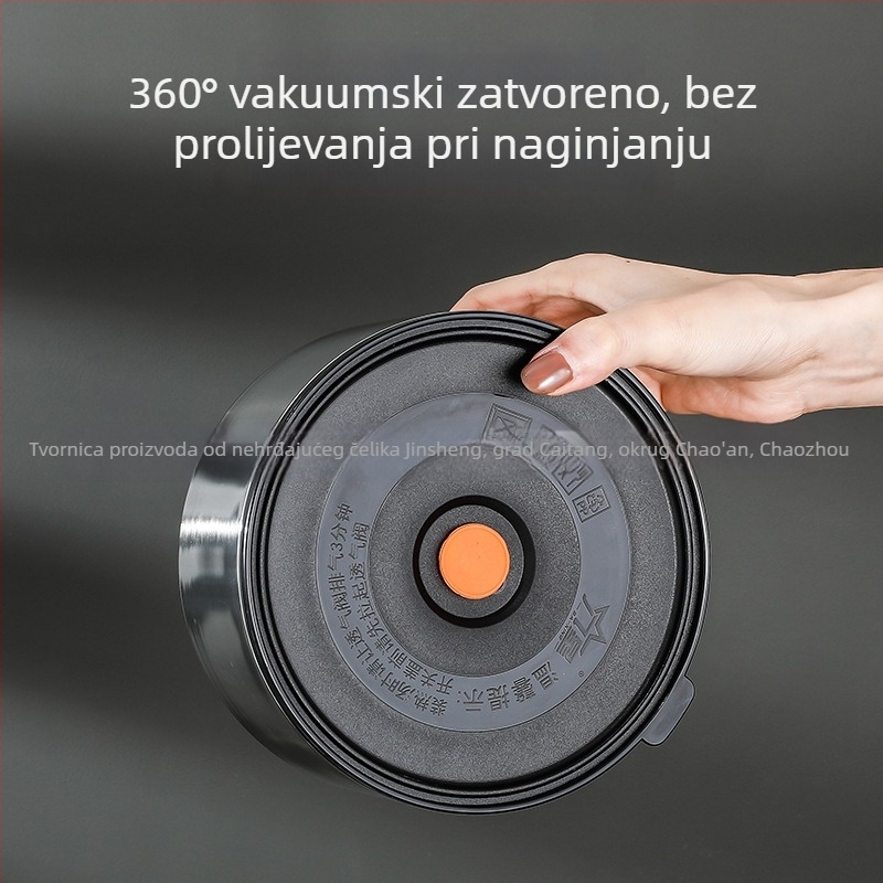 316L nehrđajući čelik vakuumska kutija za ručak s višeslojnom izolacijom, Bento kutija, 3 ili 4 sloja, hranjiva kvaliteta, nepropusna