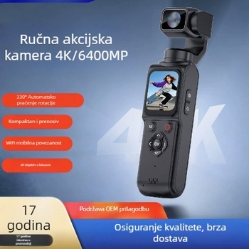 4K ručna sportska kamera s džepnim gimballom za outdoor, putovanja i vlog
