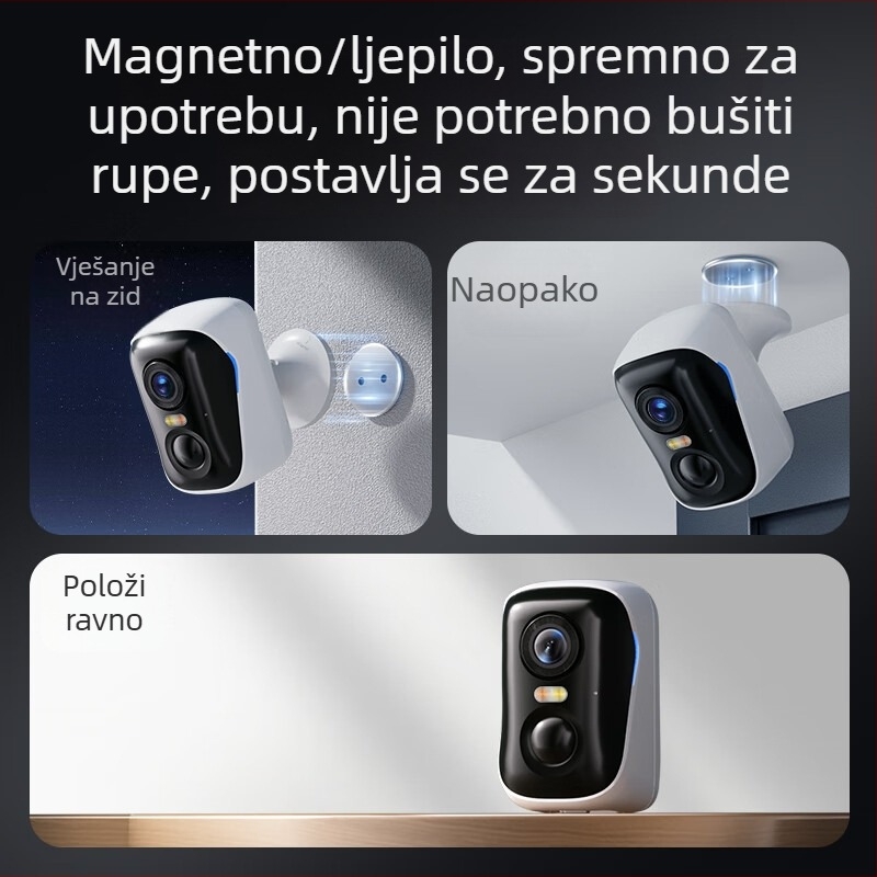BC4 kućna kamera s AI detekcijom, bežična, bez bušenja, unutarnja i vanjska upotreba, daljinsko praćenje uz 4G