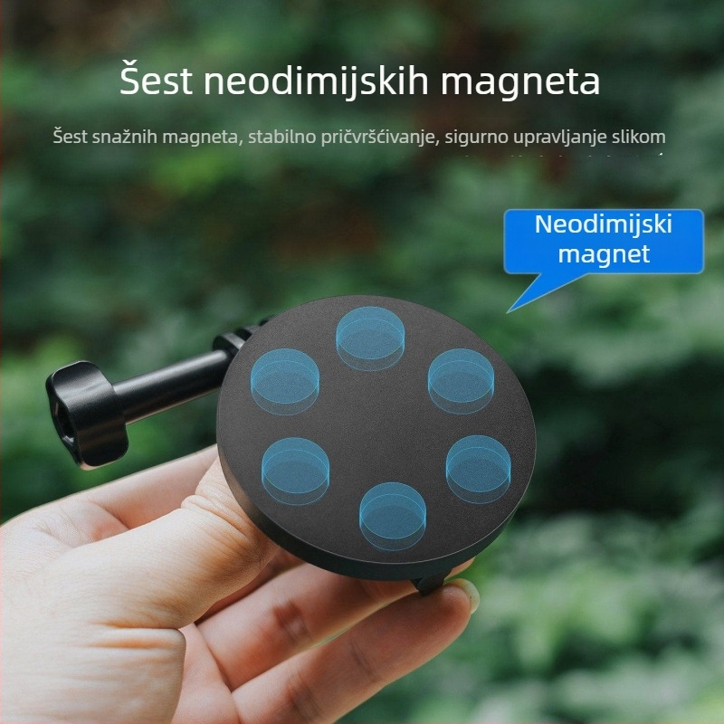 Magnetska stolna baza za DJI Pocket 3, držač za ogradu s vakuumskim čašom za akcijske kamere
