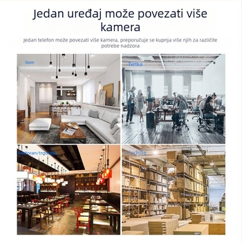 Bežična Wi-Fi kamera za kućno praćenje s daljinskim upravljanjem putem pametnog telefona, 1080p HD, noćni vid, V380Pro