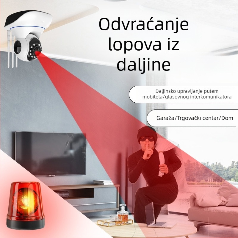 Bežična Wi-Fi kamera za kućno praćenje s daljinskim upravljanjem putem pametnog telefona, 1080p HD, noćni vid, V380Pro