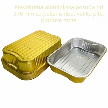 Aluminijska folija posuda s poklopcem za roštilj, kutija za ponijeti ribu