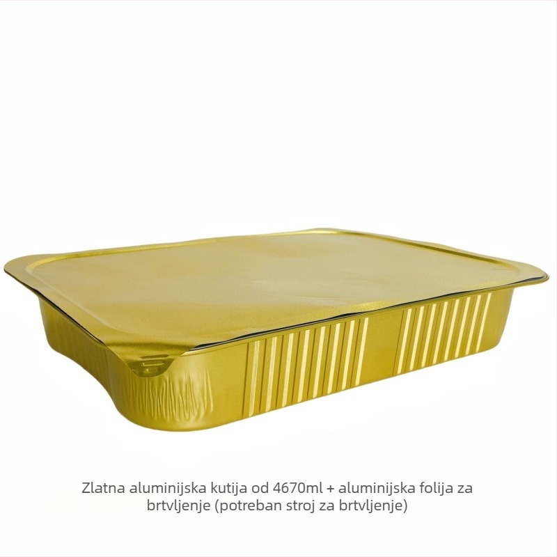 Aluminijska folija posuda s poklopcem za roštilj, kutija za ponijeti ribu