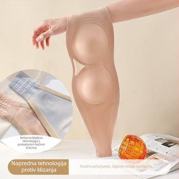 Sutien bez naramenica s anti-kliznim push-up učinkom za male grudi, glatka leđa, nevidljiv ispod odjeće