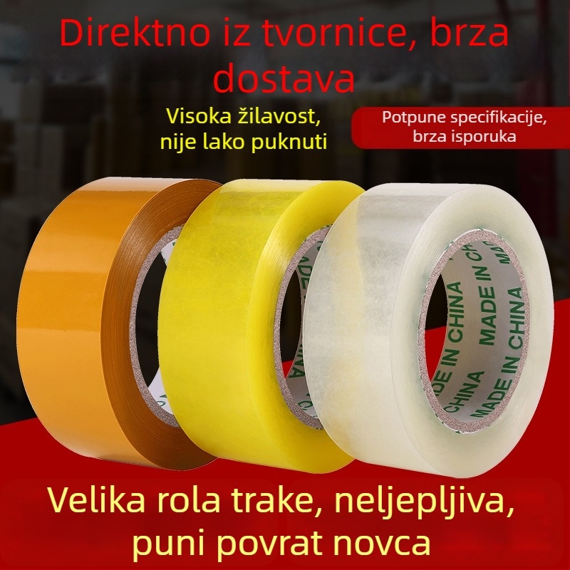 Prozirna traka za zatvaranje kutija s visokom adhezijom, široka