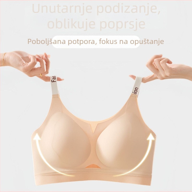 Bezšivni grudnjak za velike grudi, prozračan, s čvrstim košaricama, bez žice, protiv opuštanja, podiže i skuplja