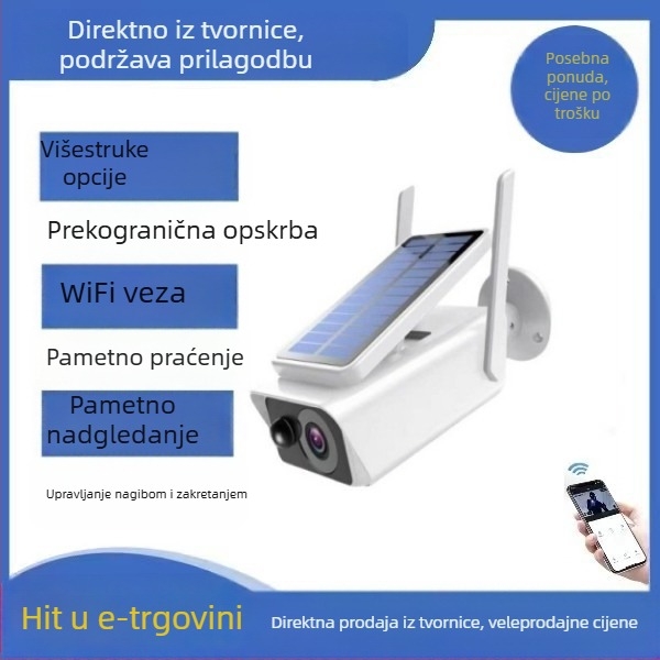 WiFi solarna 360° kamera za vanjsku upotrebu, kućna upotreba