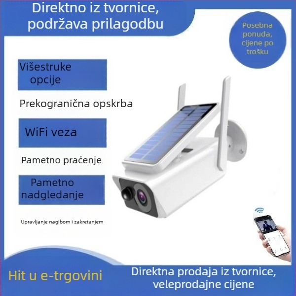 WiFi solarna 360° kamera za vanjsku upotrebu, kućna upotreba