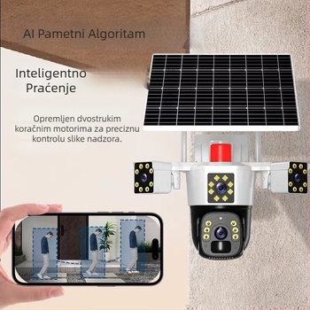 Solarna HD kamera za vanjsku upotrebu s 360° rotacijom, daljinsko gledanje putem mobilnog telefona i noćni vid