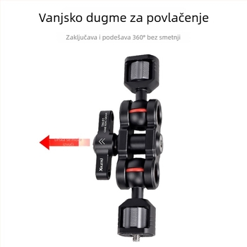 Happy Way TM-S1/TM-S2 Magični ramenski držač za kamere, lagani univerzalni nosač za monitor i stabilizator, za Micro SLR A7, aluminijsko-magnijeva legura, nosivost 2-5 kg, dimenzije 150 x 53.5 mm, masa 180 g