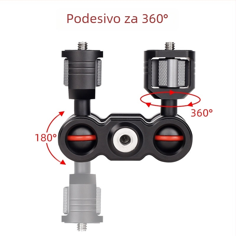 Happy Way TM-S1/TM-S2 Magični ramenski držač za kamere, lagani univerzalni nosač za monitor i stabilizator, za Micro SLR A7, aluminijsko-magnijeva legura, nosivost 2-5 kg, dimenzije 150 x 53.5 mm, masa 180 g