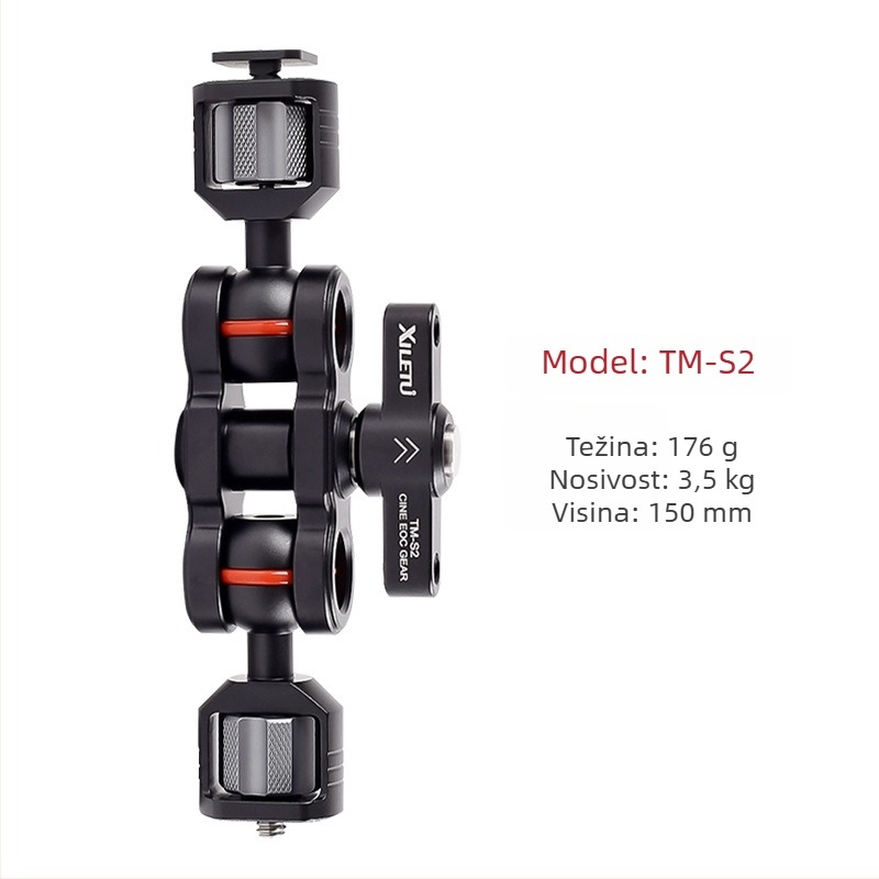 Happy Way TM-S1/TM-S2 Magični ramenski držač za kamere, lagani univerzalni nosač za monitor i stabilizator, za Micro SLR A7, aluminijsko-magnijeva legura, nosivost 2-5 kg, dimenzije 150 x 53.5 mm, masa 180 g